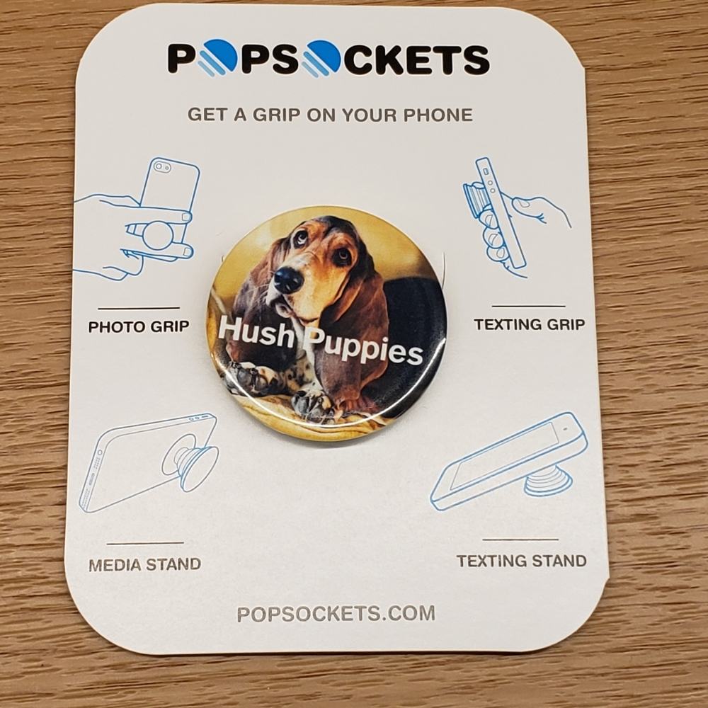 Hush Puppies Dog PopSocket - Black and Brown